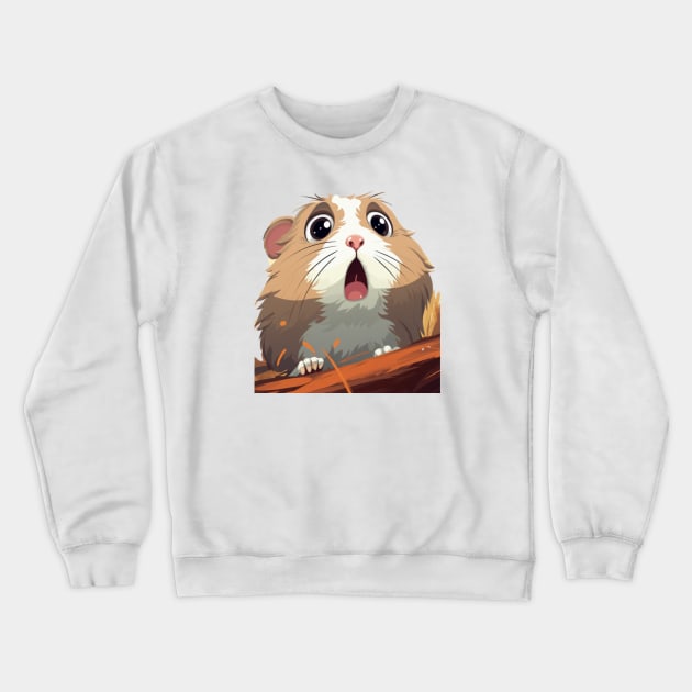 Scared Hamster Meme, gift present ideas Crewneck Sweatshirt by Pattyld
